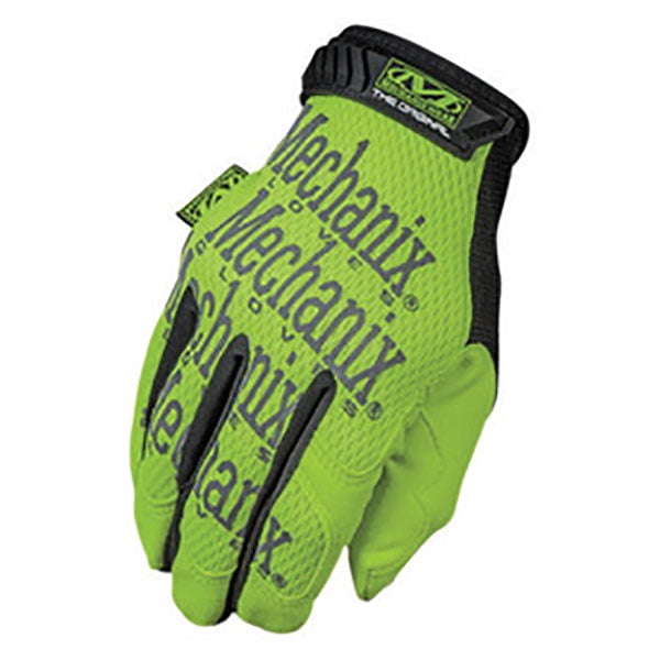 Mechanix Wear 2X HiViz Yellow Safety Original Full Finger Synthetic Leather Mechanics Gloves