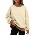 thumbnail image 4 of jobturf Oversized Sweatshirt for Women Color Block Mock Neck Tops Long Sleeve Fleece Pullover Fall Fashion Lightweight Sweatshirts S-2XL, 4 of 7