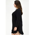 thumbnail image 3 of Vestido con olán Roman Fashion /Tallas Extras, 1270 (Negro) negro 42 Roman Fashion V-ST-1270-NEGRO, 3 of 7