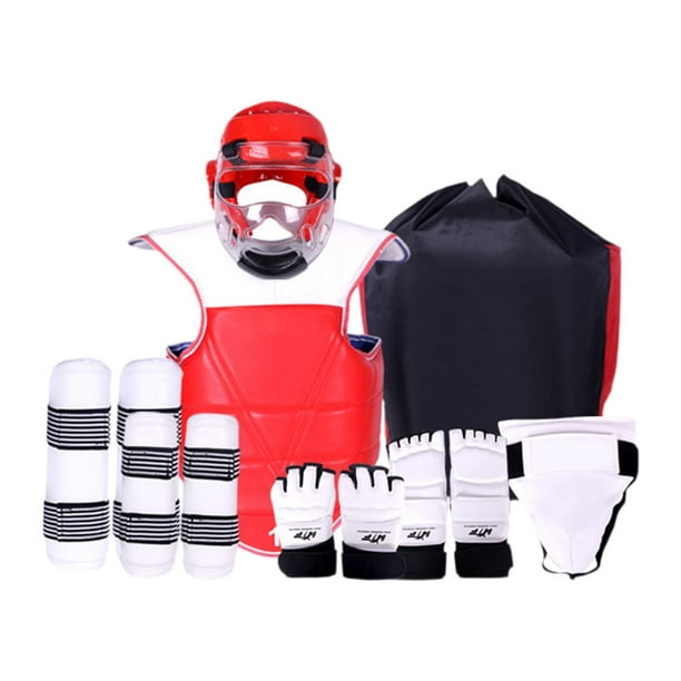 Juego de 8 almohadillas protectoras para el vientre y el pecho de Taekwondo, acolchadas. SG