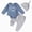 Blue, variant on TOWED22 Baby Boy Clothes Newborn Infant Boy Outfits Romper Hat Pants 3Pcs Clothing Set for 0 3 6 9 12 18 24 Month Boys,Beige,0-3 M