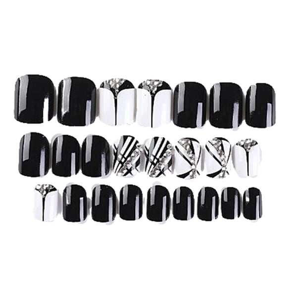 Vogacara 1 Juego de uñas sin pegamento de longitud media estilo cuadrado prensa mate en envolturas de cobertura completa suministros de salón kit de Juegos de manicura Siete Vogacara CE011881-07B