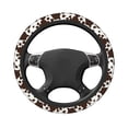 thumbnail image 2 of KLL Car Steering Wheel Cover, Universal 15 inch, Soft Elastic and Comfortable,Car Accessories Decorations-Brown Cow, 2 of 7