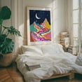 thumbnail image 5 of Chromatic Peaks - India Illustration Psychedelic Moon Abstract Night Sky Surrealism Unframed Wall Art Print 8 x 10 inches, 5 of 13