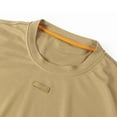 thumbnail image 5 of BiZtdJrK Mens Solid Gym Tops Slim Fit Stretch Short Sleeve Workout Tees Sport Muscle Tshirts Khaki M, 5 of 8