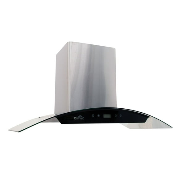 Campana de Cocina Ecocinare 90cm de pared Acero Inoxidable y Vidrio Templado