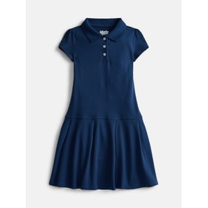 Wonder Nation Girls Pique Polo Dress, School Uniform