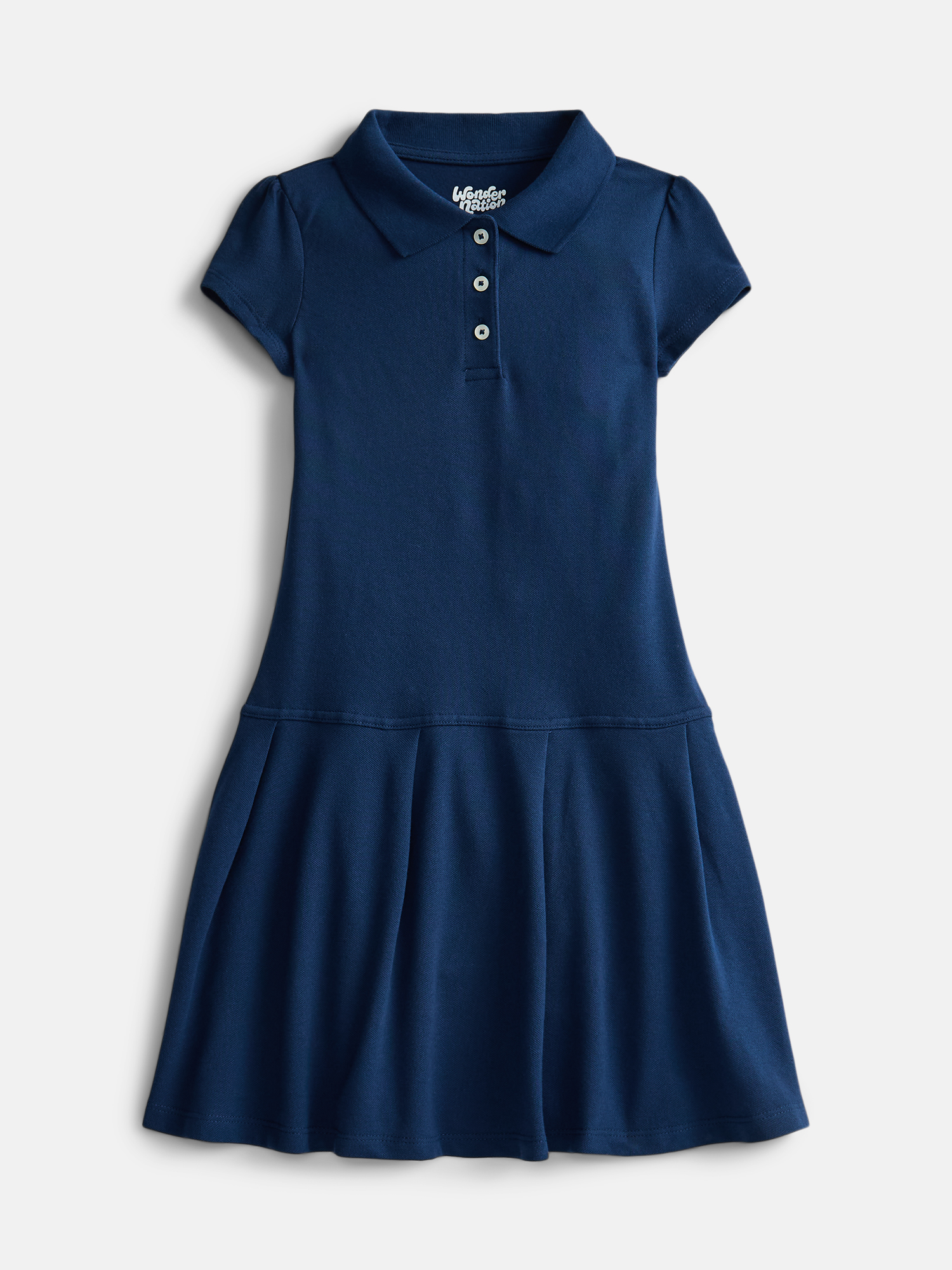 Wonder Nation Girls Pique Polo Dress, School Uniform