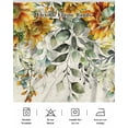 thumbnail image 7 of Pastoral Floral Plant Bed Skirt King Size 16" Drop Sage Sunflower Eucalyptus Leaves Beige Ruffled Wrap Around Bed Skirts Adjustable Elastic Bedskirt Dust Ruffle for King Size Bed, 7 of 7