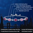thumbnail image 2 of Gem Stone King 925 Sterling Silver Red Created Ruby and Pink Moissanite Bracelet for Women | 4.35 Cttw | Gemstone July Birthstone | Oval 7X5MM | Fully Adjustable 9 inch, 2 of 6