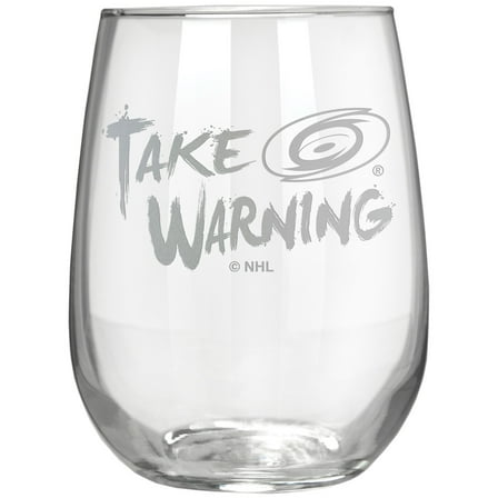 Carolina Hurricanes Etched 17oz. Rally Cry Stemless Wine Glass