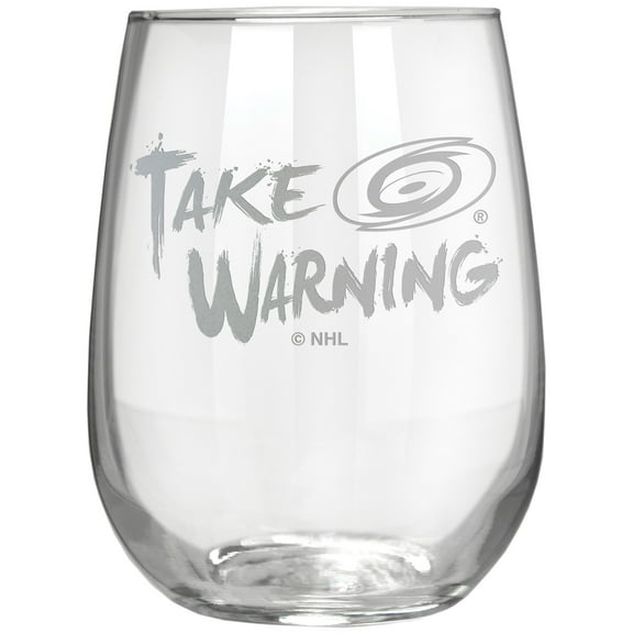 Carolina Hurricanes Etched 17oz. Rally Cry Stemless Wine Glass