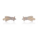 thumbnail image 1 of Aretes de oro 14k GIALLO Broquel GIALLO COLLECTION cometas de oro amarillo oro blanco y circonias, 1 of 5