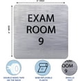 thumbnail image 3 of ADA CENTRAL SIGNS - 6" X6" Exam Room 9 Sign - ADA Compliant Tactile Graphics Grade 2 Braille Text Acrylic Wall Signs - Educational Institution Directional Assistance Test Center Door Sign for Schools, 3 of 7