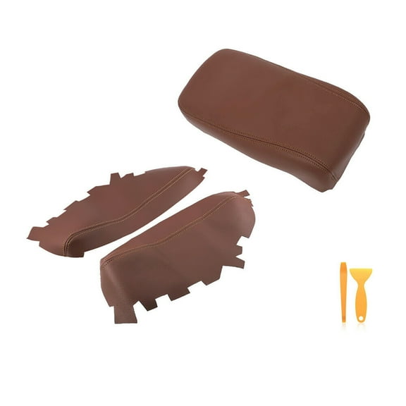 Fits For Toyota Avalon 2013-18 Console Lid Armrest & Door Panel Cover Leather Brown TAPDRA Spare Part