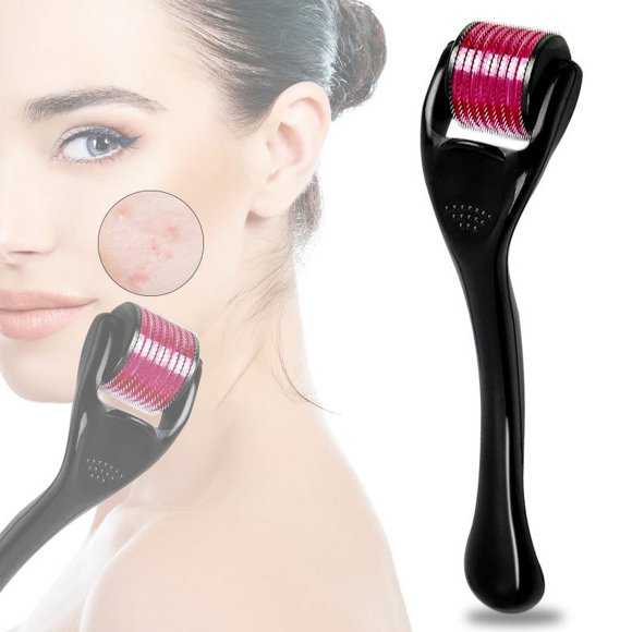 Derma Roller for Face - 0.25 mm Microneedling Roller with 540 Titanium Micro Needles, Storage Case Included