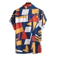 thumbnail image 4 of Men's Short Sleeve Geometric Printed Casual Hawaiian Shirt, 4 of 8