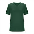 thumbnail image 7 of Womens Summer Plus Size Tops, V Neck T Shirts for Women Outdoor Casual Loose Fit Solid Coloe Short Sleeve T-Shirts, 7 of 7