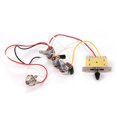 thumbnail image 4 of Componente electrónico Reemplazo del kit de arnés de cableado de guitarra eléctrica con 1 volumen 2 tonos 1 Jack 500K Interruptor de palanca de 5 vías para guitarra Stratocaster Tomshoo Componente electrónico, 4 of 6
