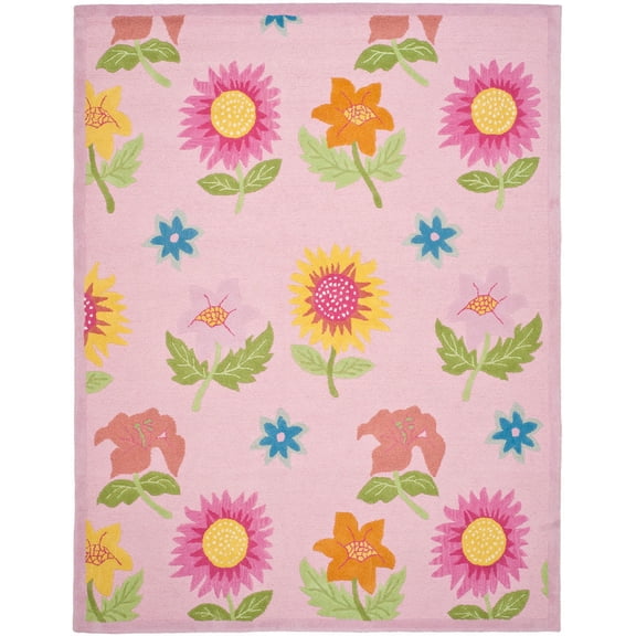 SAFAVIEH Kids Collection SFK371A Handmade Pink / Pink Rug