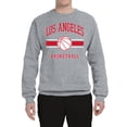 thumbnail image 2 of Wild Bobby City of Los Angeles LAR Basketball Fantasy Fan Sports Unisex Crewneck Sweatshirt, Heather Grey, Small, 2 of 5