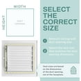 thumbnail image 4 of Ceiling Register - Air Vent Covers for Home Ceiling or Wall - 8X8 Inch (Duct Opening) 3-Way White Grille Register Cover with Adjustable Damper for HVAC Heat and Cold Air Conditioner, 4 of 8