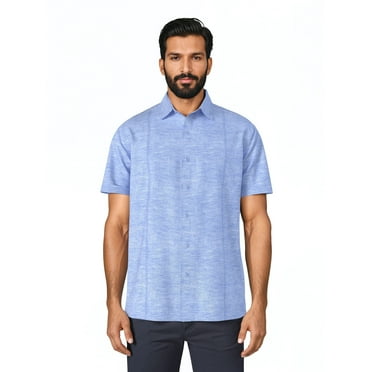 Cafe Luna Men's and Big Men's Short Sleeve Light Weight Woven Shirt, Size S-4XL