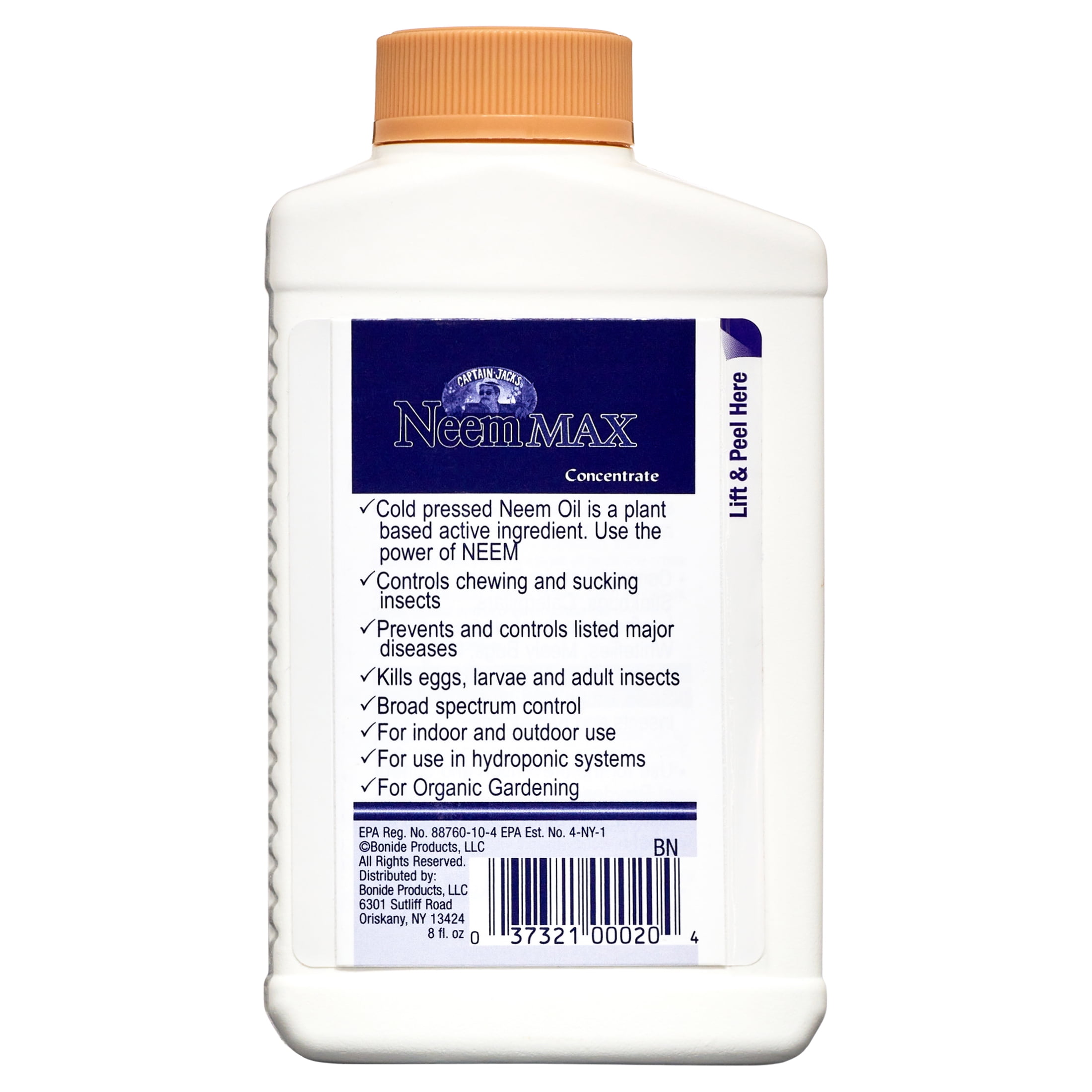 Bonide Captain Jack's 8 oz Neem Max Concentrate Controls Insects, Mites, Nematodes and Fungus