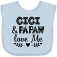 thumbnail image 3 of Inktastic Gigi and Papaw Love Me Boys or Girls Baby Bib, 3 of 4