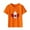 91#Orange, variant on gljltg (3-10 Years) Unisex Kids Summer Fashionable Cute Maple Leaf Print Casual Short Sleeve Round Neck Cotton T-Shirt