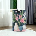 thumbnail image 6 of Yayeee Freestanding Laundry Hamper with Handle Collapsible Large Storage Basket for Clothes, Green Floral, 6 of 7