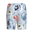 thumbnail image 4 of Rocae Cute Chameleons On Blue for Men's Soft Sleep Pajama Shorts, Waistband and Pockets, 4 of 9