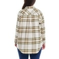 thumbnail image 4 of Weatherproof Vintage Women's Classic-Fit Long-Sleeve Lightweight Plaid Flannel Shirt (Green, M), 4 of 4