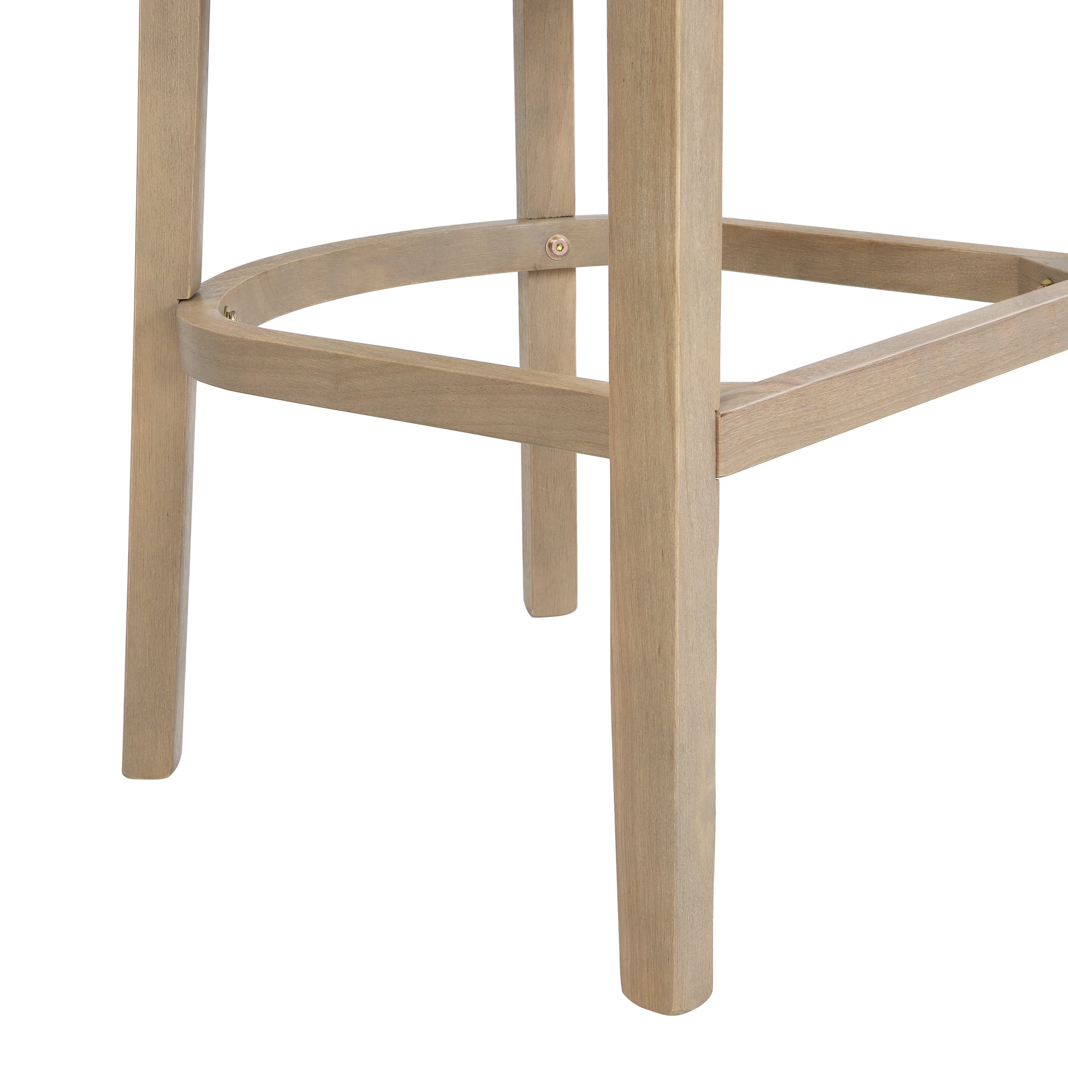 Christopher Knight Home 29.5" Upholstered Bar Stools, Wood Frame with Rattan Back, Light Ash, Set of 2