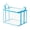 Blue C, variant on Clear Plastic Storage Basket with Dual Side Handles, Multi-color Stackable Organizer Bin for Pantry Bathroom Kitchen Counter Cabinet Household Sundries Storage,Blue C
