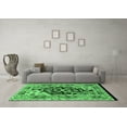 thumbnail image 3 of Ahgly Company Indoor Square Oriental Emerald Green Industrial Area Rugs, 7' Square, 3 of 4