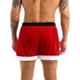 thumbnail image 4 of CHICTRY Ensemble de Noël pour Hommes Tenues de Père Noël 2 Pcs Boxeurs Rouges Shorts de Vacances avec Chapeau E Rouge G, 4 of 7