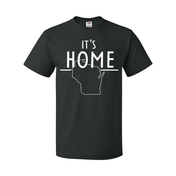 Inktastic It's Home- State of Wisconsin Outline T-Shirt
