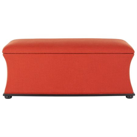 Safavieh Aroura Orange Storage Bench Walmart Com