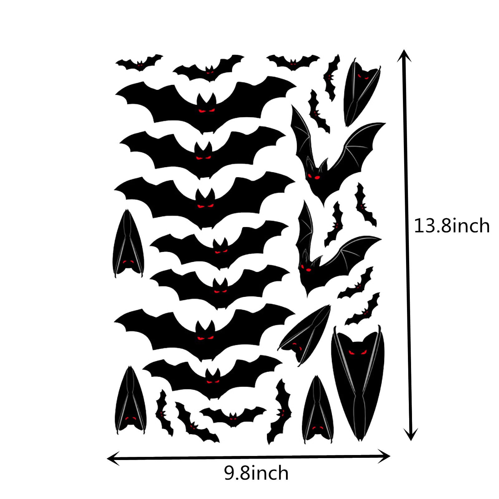 Halloween Stickers Window Bat Decoration Glass Decal Spider Electrostatic 