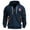 Navy, variant on LUOGENLI Hoodies for Men Zip up Navy Blue Men's Casual Hoodies Sweatshirts Loose Fit Pullover Streetwear Autumn Winter Warm Jacket with Print Design for Daily Wear Blue Size XXXL
