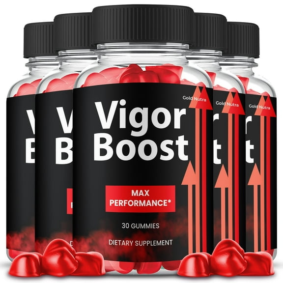 Vigor Boost Gummies, Advanced Formula, VigorBoost Supplement All Natural Formula, Maximum Strength (5 Pack)