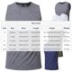 thumbnail image 2 of Camiseta sin mangas deportiva de cuello redondo para hombre, de color liso, sin mangas, estampada, de entrenamiento, de poliéster, 2 of 4