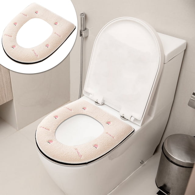 Thickened Toilet Seat Cover with Toilet Lid Cover | Soft Padded Easy Clean Toilet Seat for Home Bathroom | Quick Install Tool-Free Household Toilet Accessory for Everyday Use