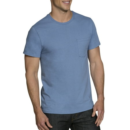 Big Men's Dual Defense Assorted Color Pocket T-Shirts Extended Sizes, 4 Pack