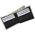 thumbnail image 3 of Men's Genuine Leather Bifold Multi Card ID Center Flap Wallet with Graphics $100 Bill, 3 of 9