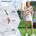 thumbnail image 5 of Uorisanigo Ladybug Daisy Women's Dry-Fit Golf Polo Shirts Size XS Fashion Versatile Women's Long Sleeve Athletic Shirts with Zipper Tennis Tops for Workout Sports, 5 of 7