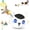 White, variant on , Interactive for Indoor Cats, Exercise Kitten , Motion Chirping Activated Moving Ball (Blue)