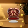 thumbnail image 6 of Surpdew Valentine'S Day Acrylic Table Sign Decoration Freestanding Table Centerpiece Sign Romantic Love Heart Shape Home Decor Tiered Tray Wood Gnome Valentines Day Accessories Red Free Size, 6 of 8