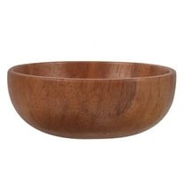 THLKIF Large Acacia Wood Salad Bowl with Wooden Spoon and Fork, Round Wood Serving Bowl for Mixing Salad, Fruit, Cereal, and Pasta